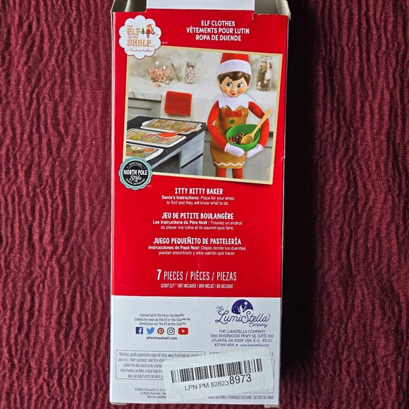 Elf on the Shelf Itty Bitty Baker Outfit for Christmas Memories (NWT) - Picture 2 of 4